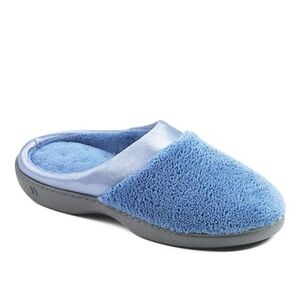 Isotoner Women's Microterry Clog with Satin Cuff Slippers ( Small)